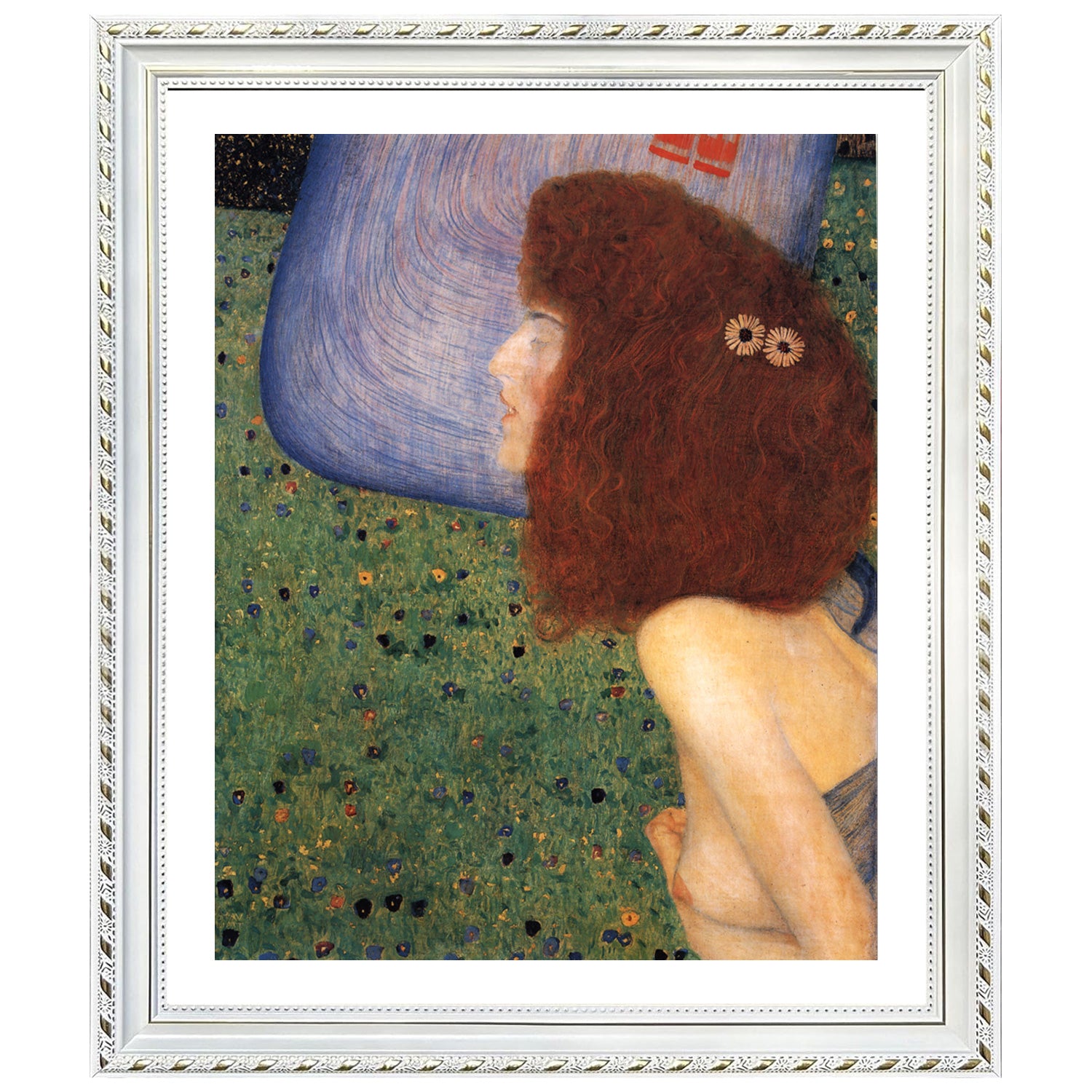 Gustav Klimt Wall Art Girl With Blue Veil Poster Framed Klimt Art