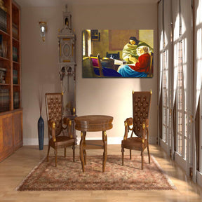 Girl Interrupted at Her Music Canvas Art