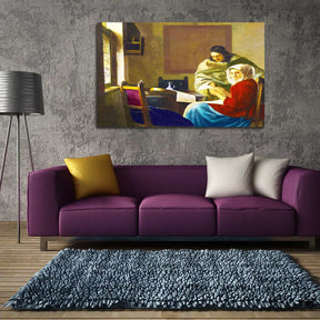 Girl Interrupted at Her Music Canvas Art