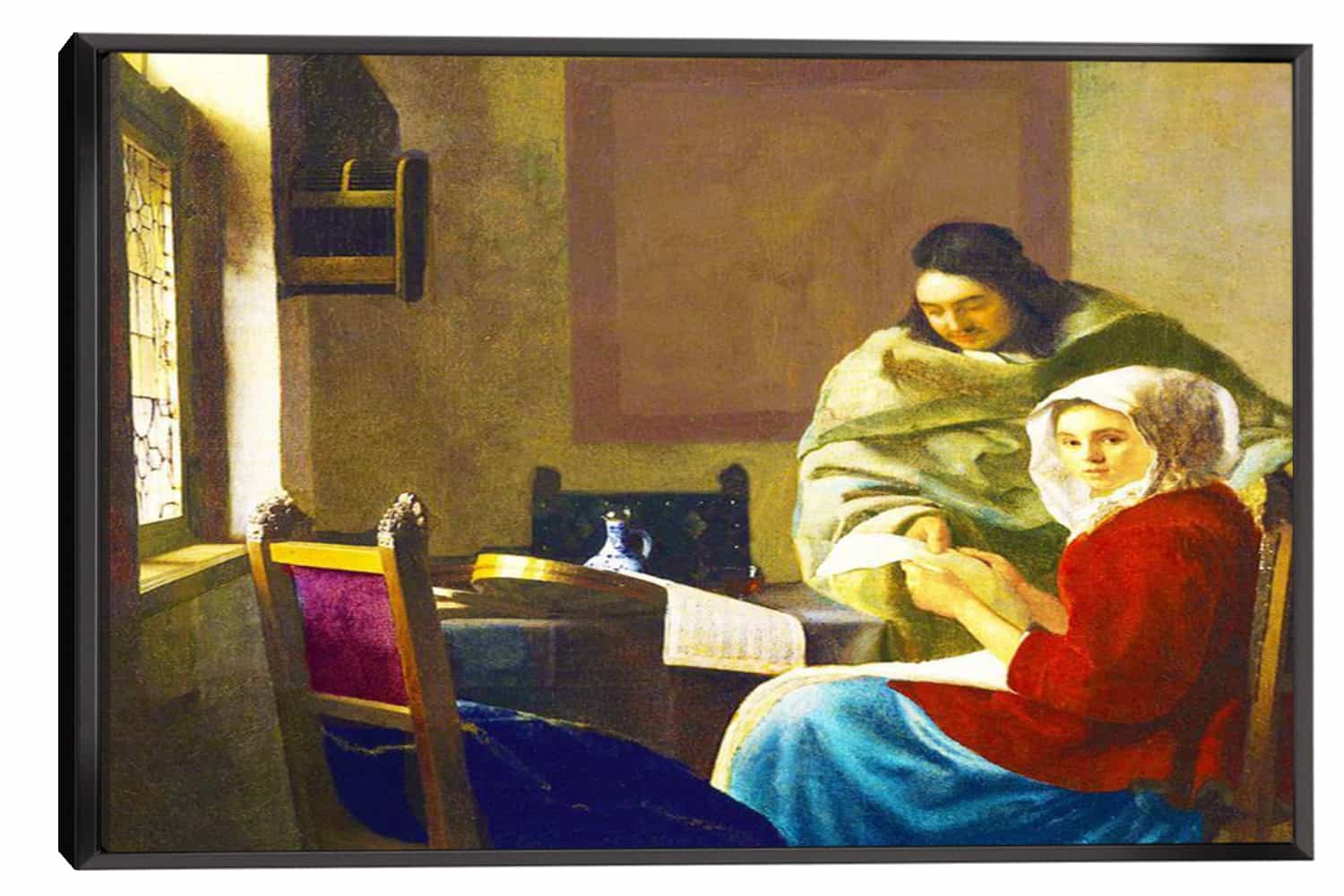 Girl Interrupted at Her Music Canvas Art