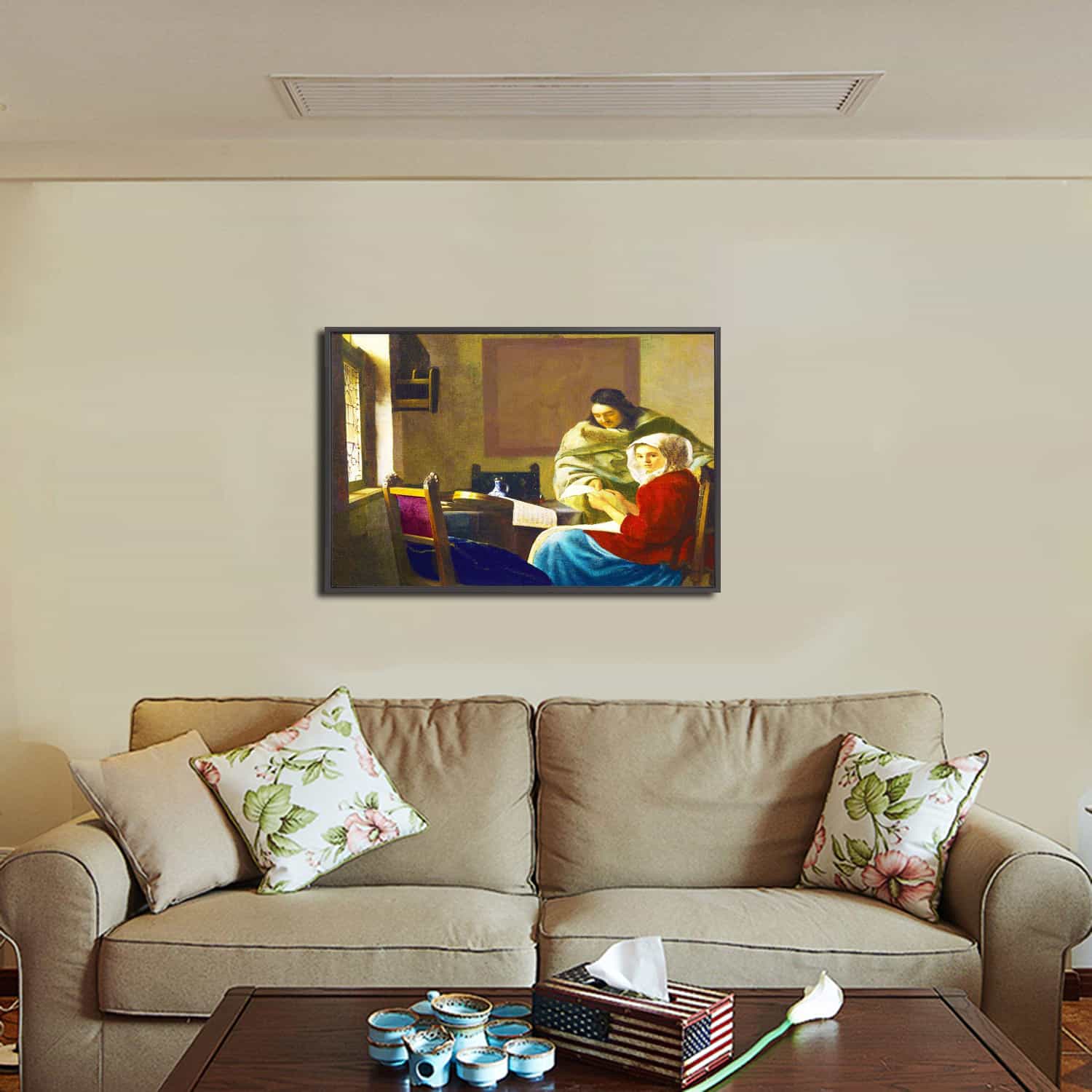 Girl Interrupted at Her Music Canvas Art