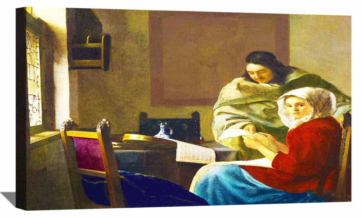 Girl Interrupted at Her Music Canvas Art