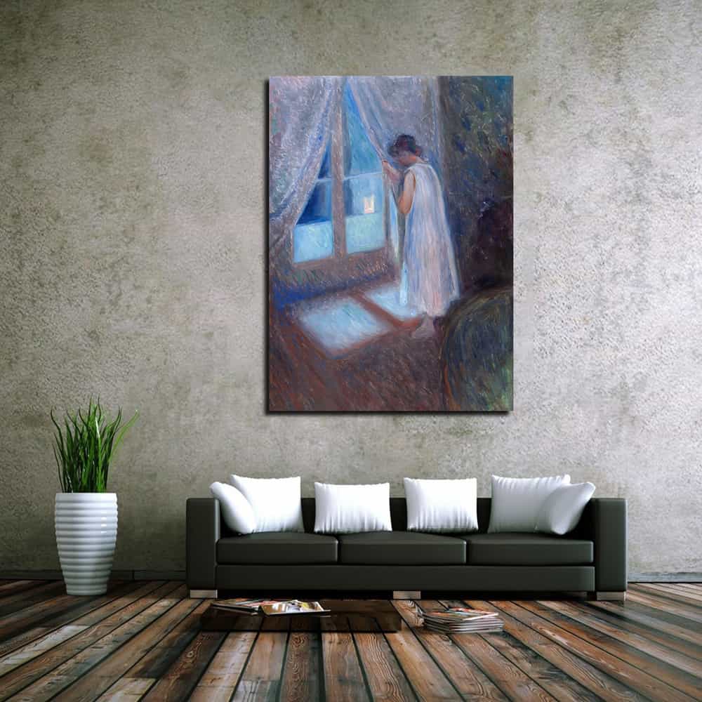 Girl Looking out the Window Canvas Art