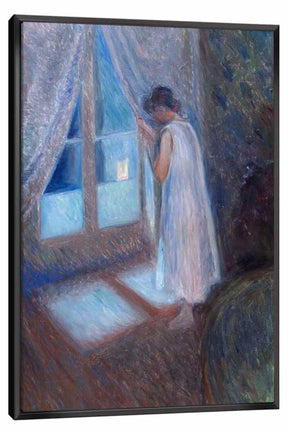 Girl Looking out the Window Canvas Art