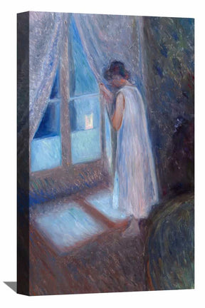 Girl Looking out the Window Canvas Art
