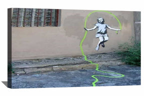 Girl with Skipping Rope Canvas Art