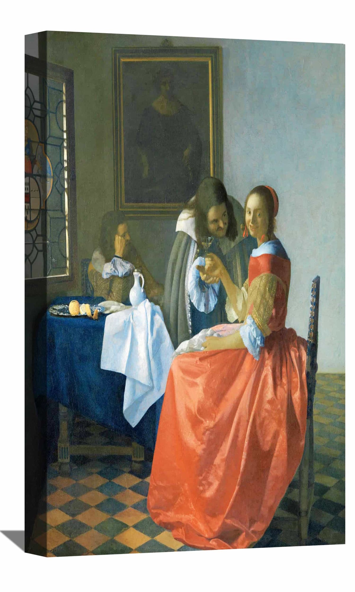 Girl with a Wineglass Canvas Art