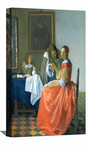 Girl with a Wineglass Canvas Art