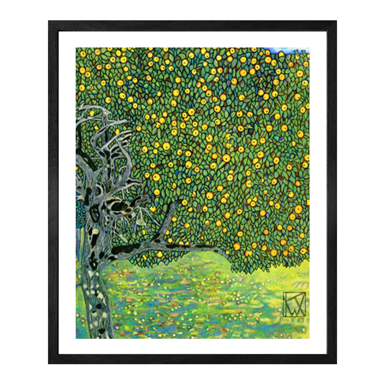 Gustav Klimt Wall Art Golden Apple Tree Poster Framed Klimt Art
