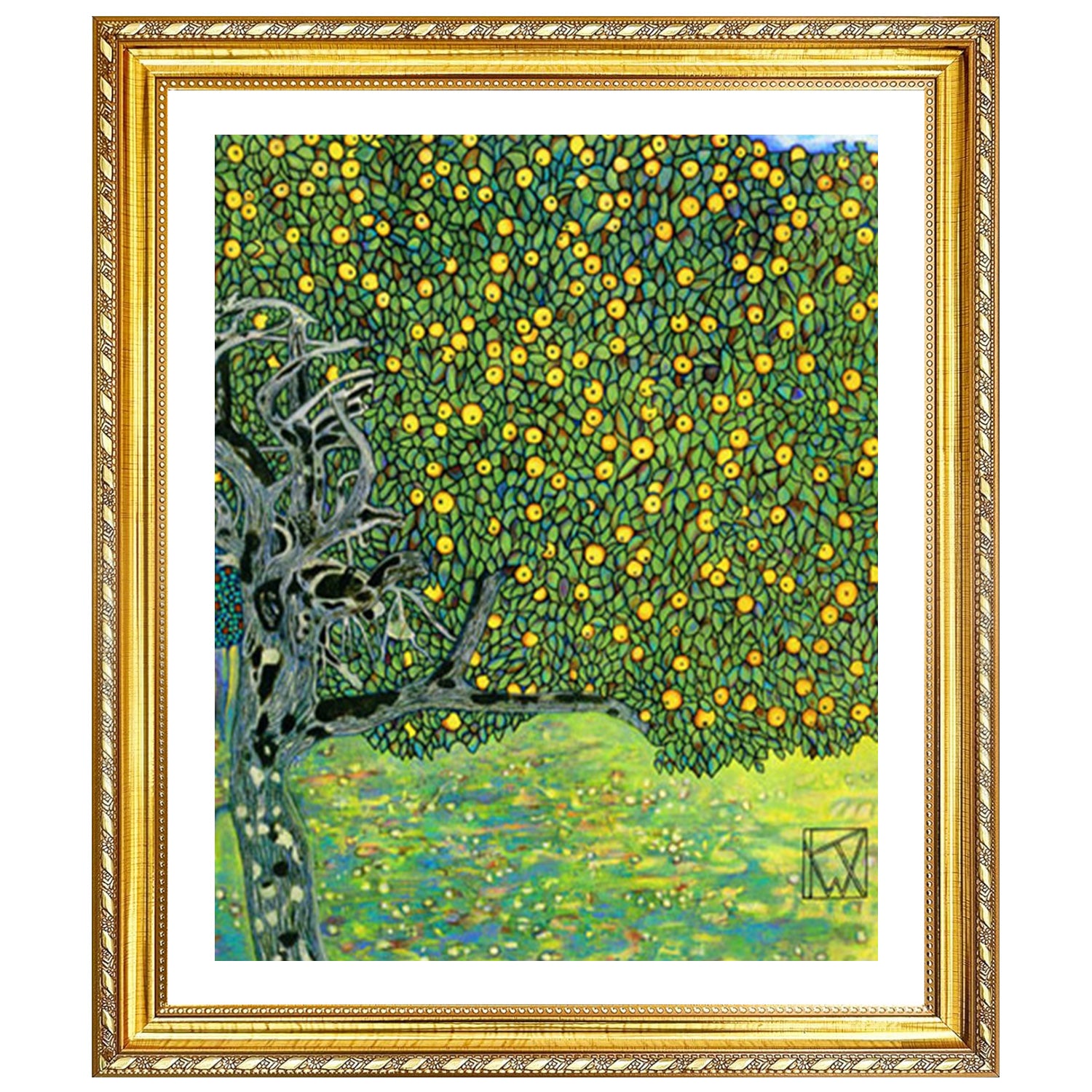 Gustav Klimt Wall Art Golden Apple Tree Poster Framed Klimt Art