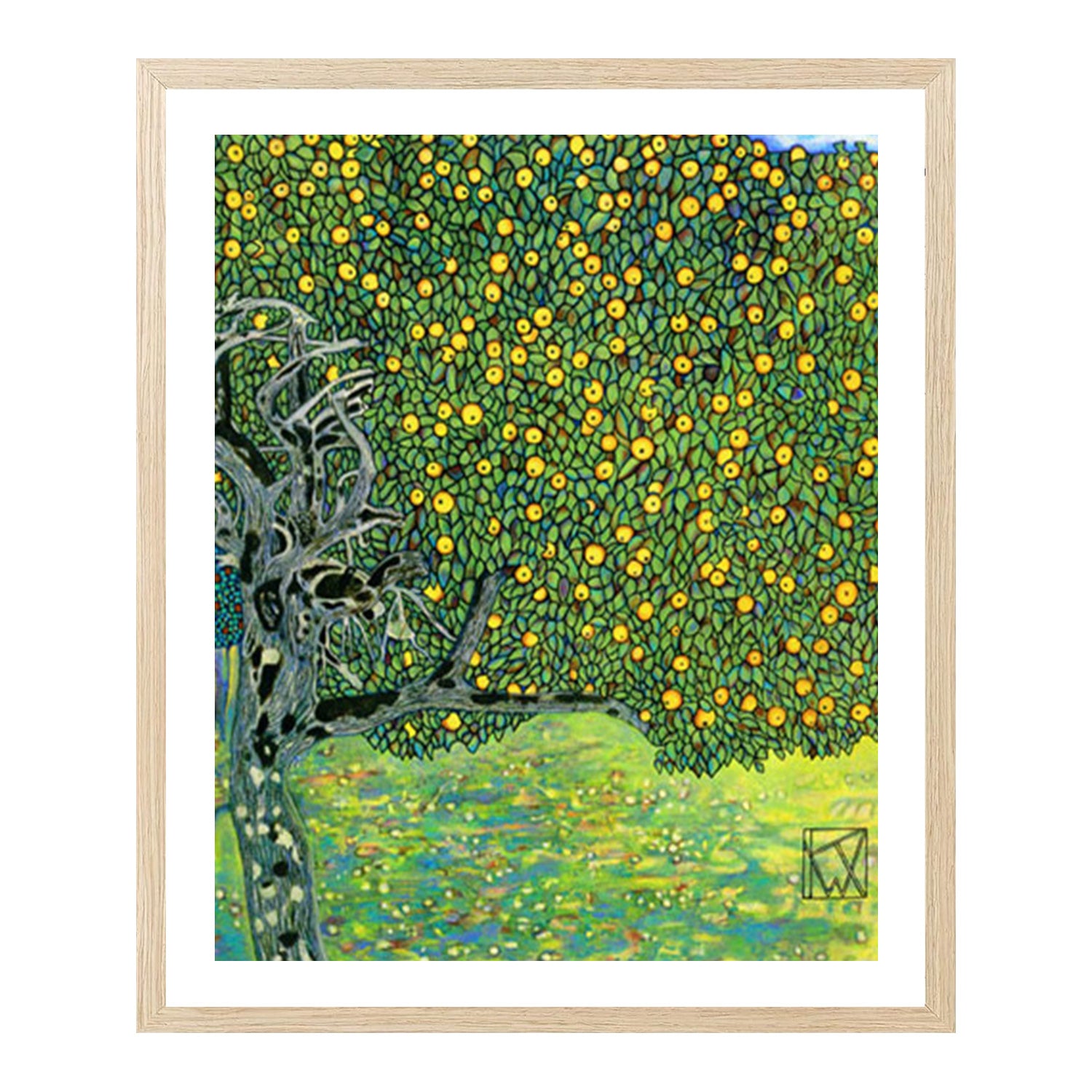 Gustav Klimt Wall Art Golden Apple Tree Poster Framed Klimt Art