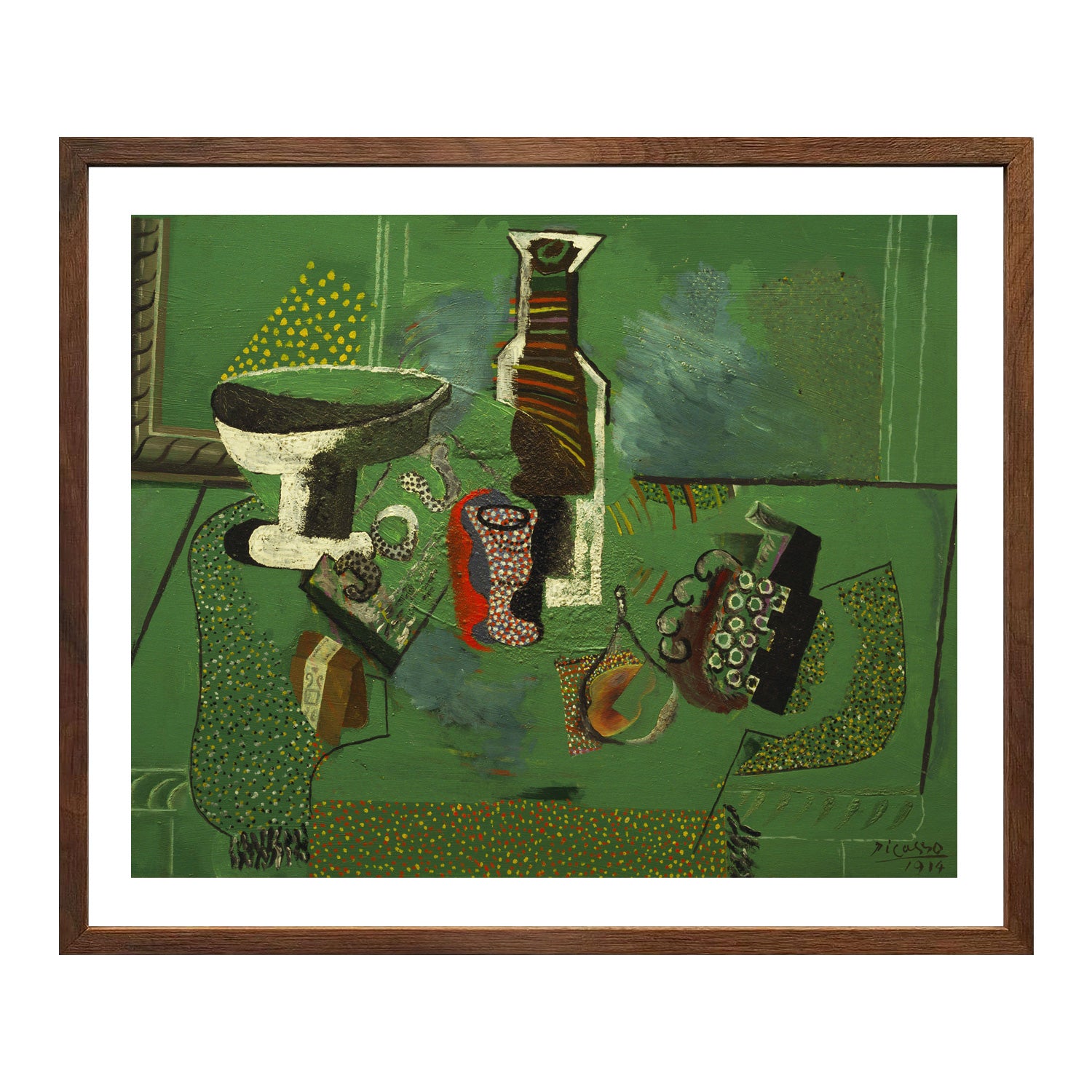 Pablo Picasso Wall Art Green Still Life Poster Framed Art