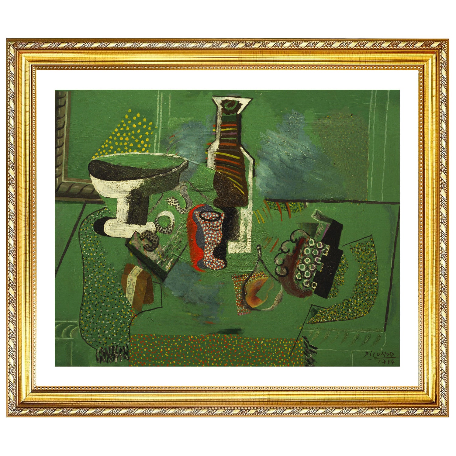 Pablo Picasso Wall Art Green Still Life Poster Framed Art