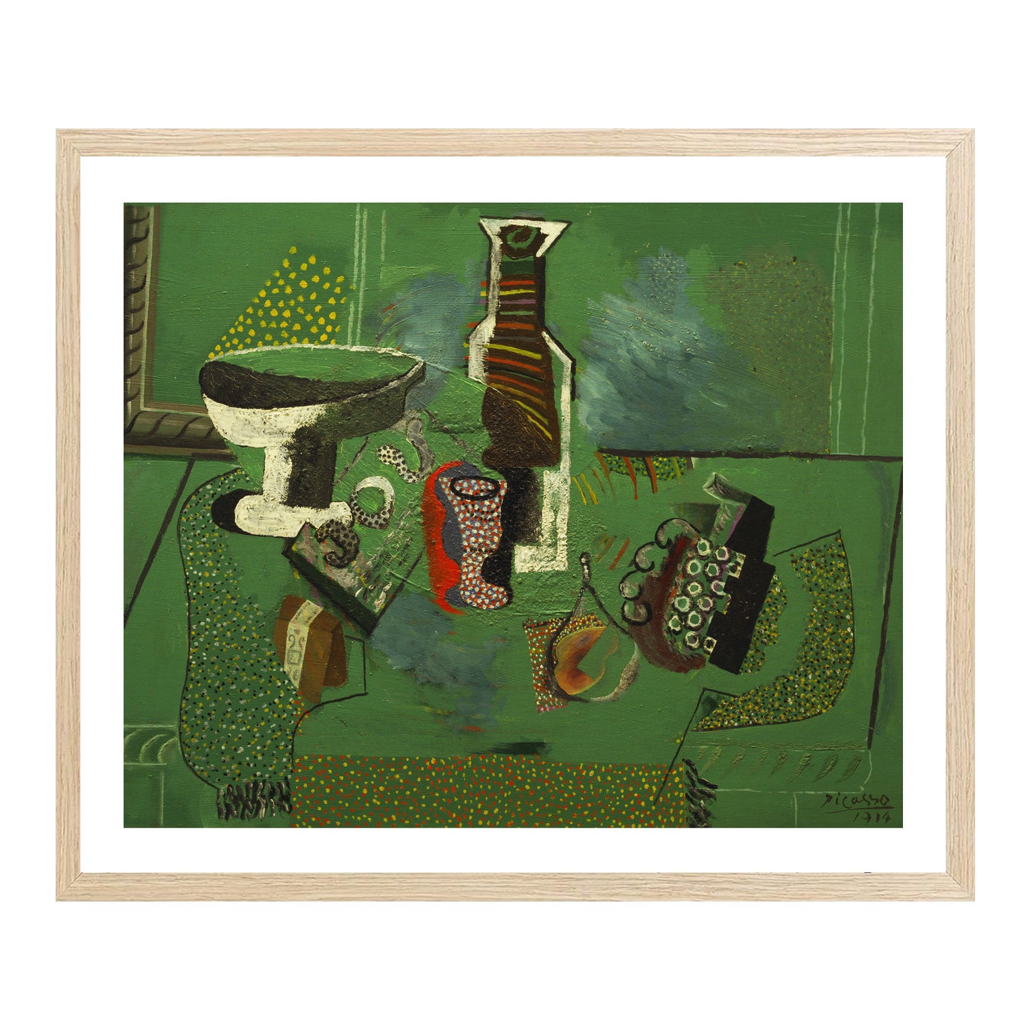 Pablo Picasso Wall Art Green Still Life Poster Framed Art