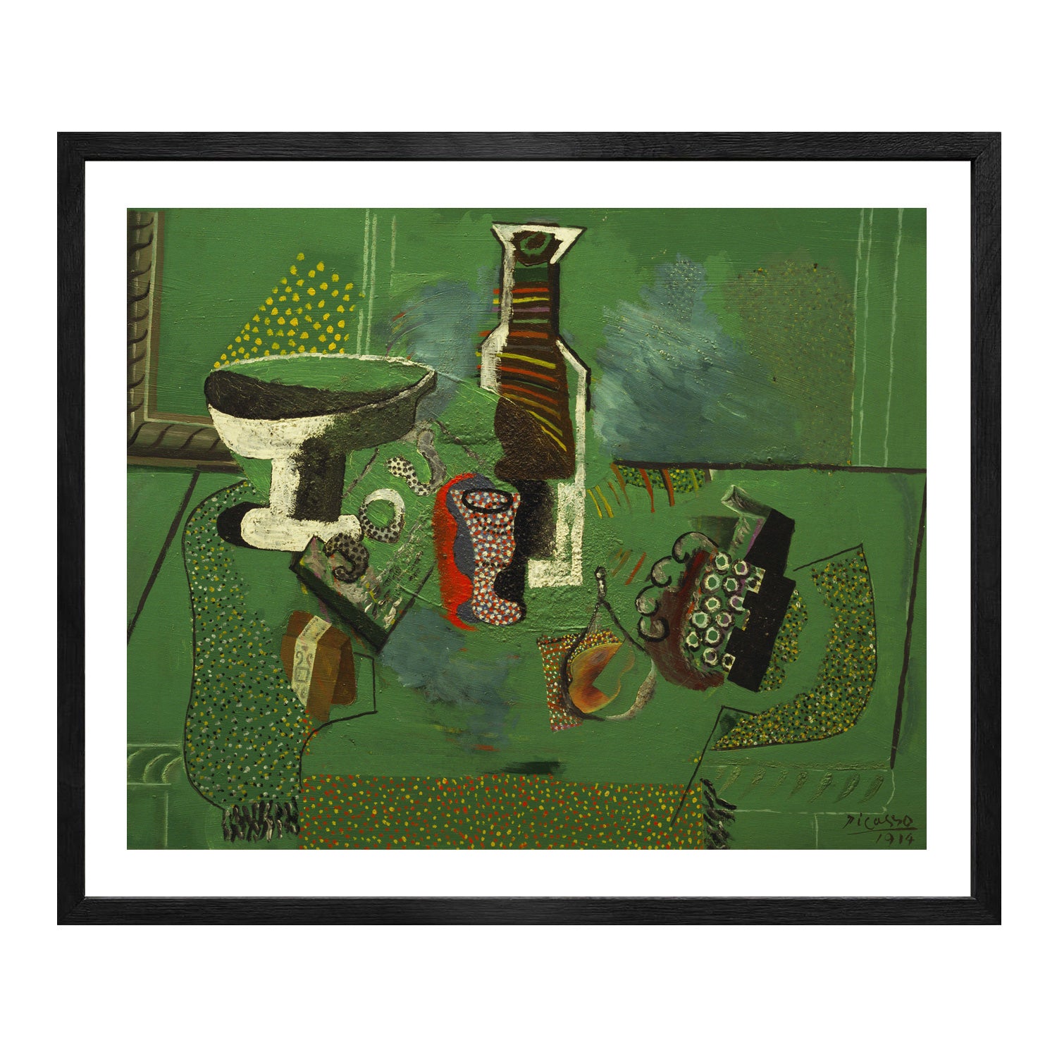 Pablo Picasso Wall Art Green Still Life Poster Framed Art