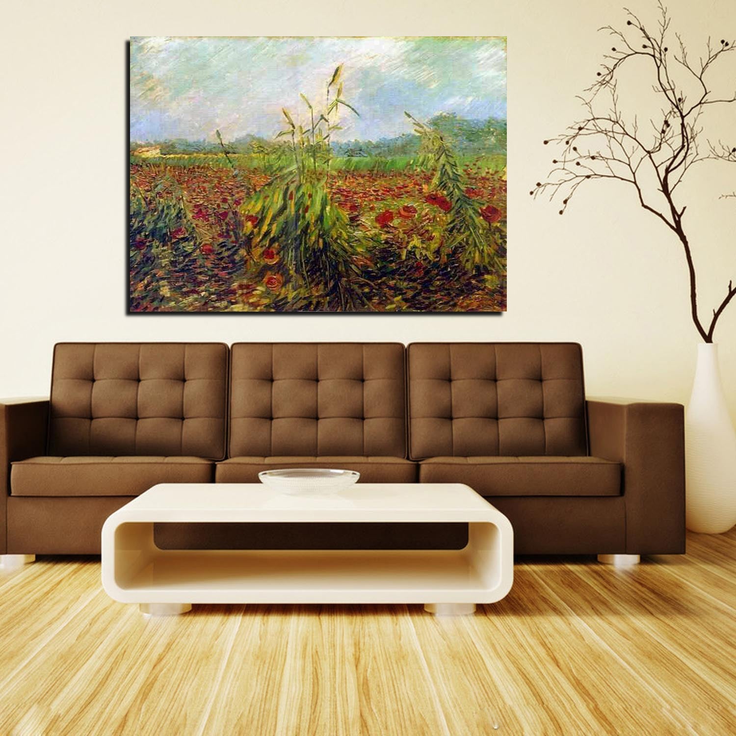 Green Ears of Wheat Canvas Art