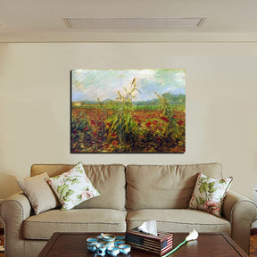 Green Ears of Wheat Canvas Art