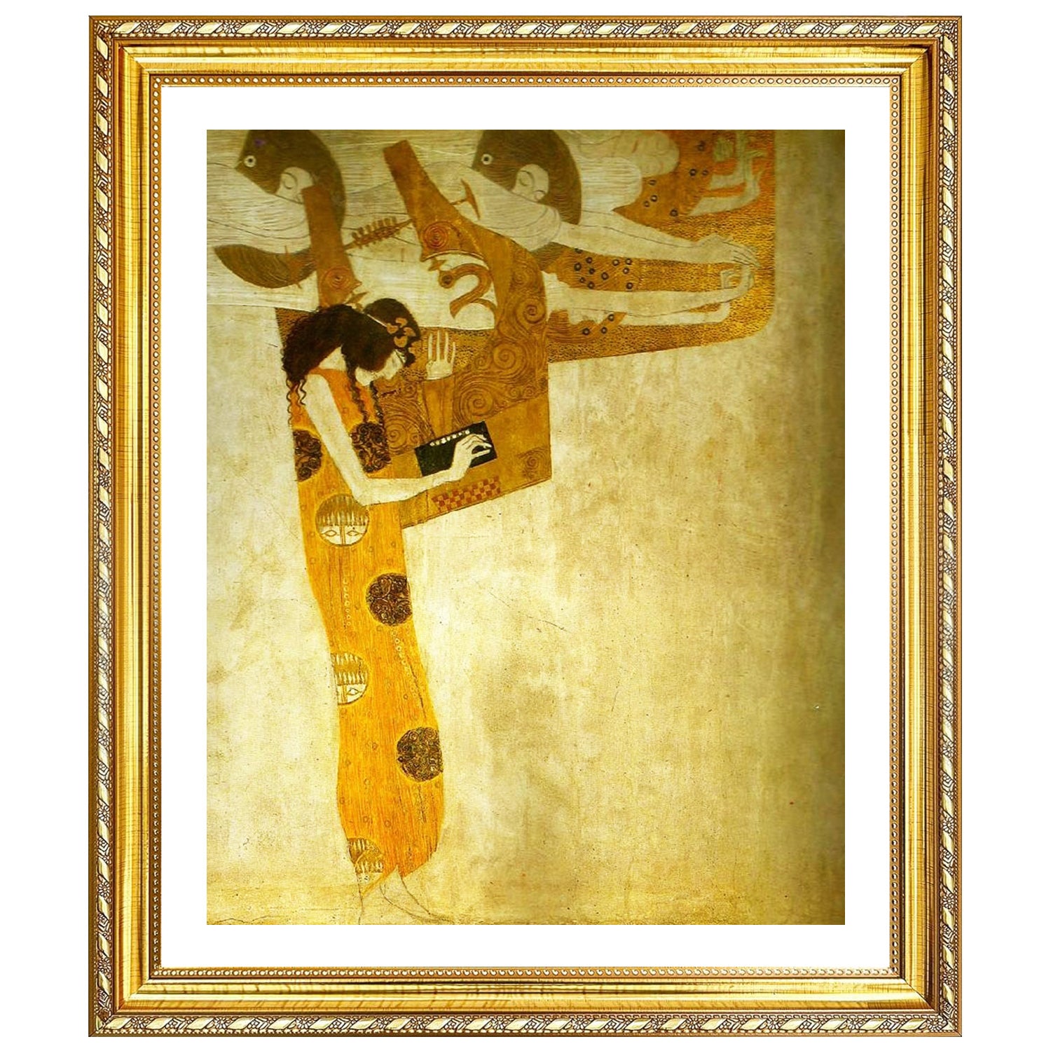 Gustav Klimt Wall Art The Longing For Happiness Poster Framed Klimt Art