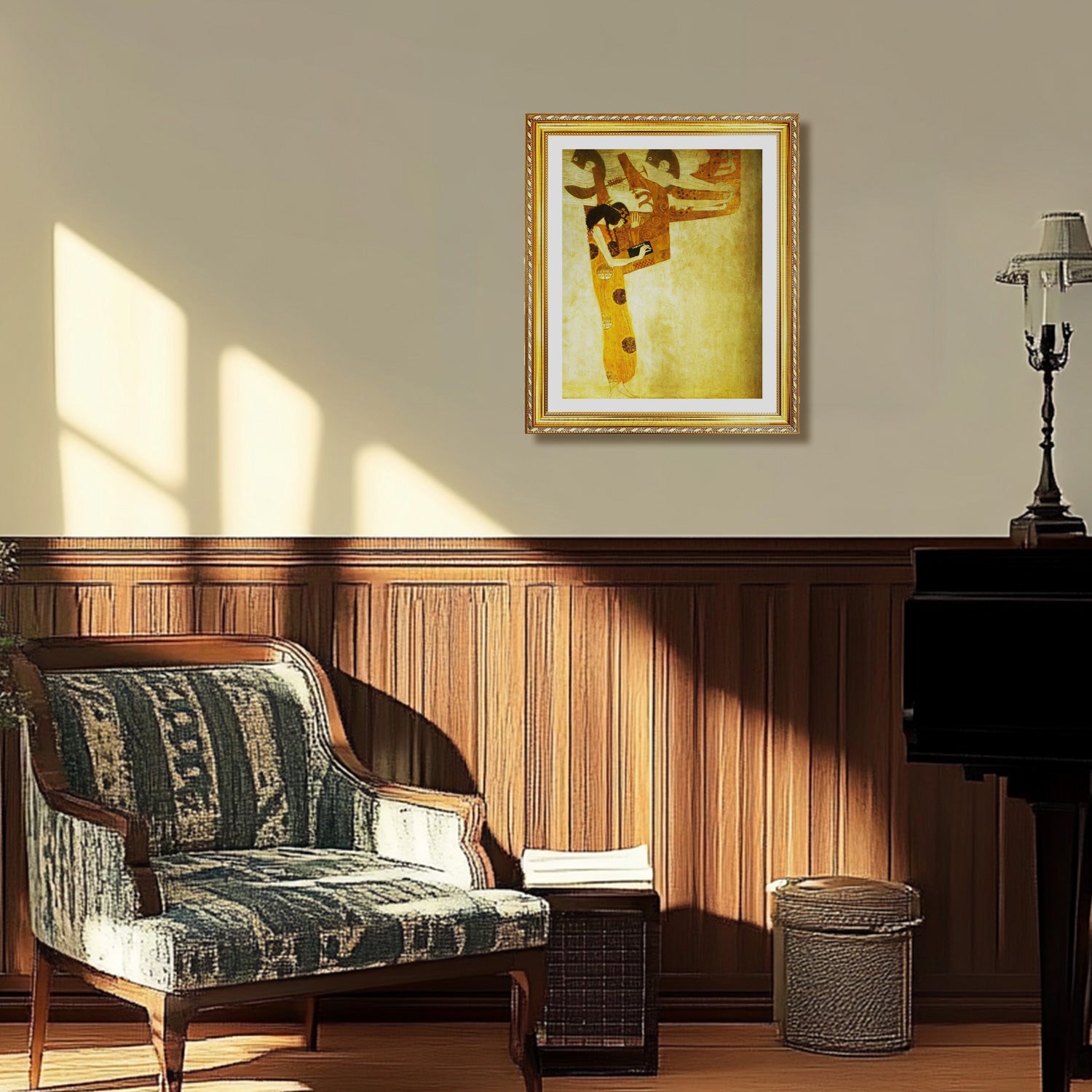 Gustav Klimt Wall Art The Longing For Happiness Poster Framed Klimt Art