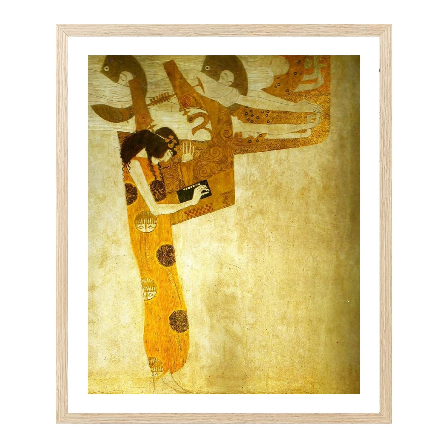 Gustav Klimt Wall Art The Longing For Happiness Poster Framed Klimt Art