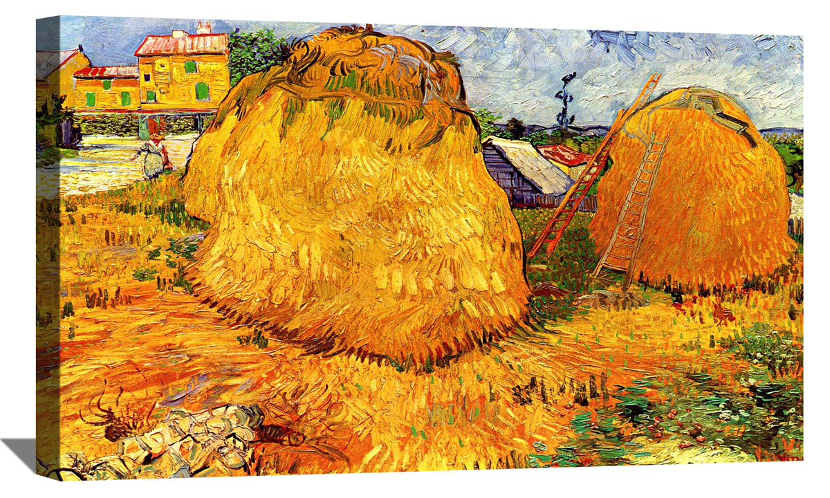 Haystacks in Provence Canvas Art