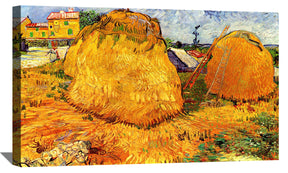 Haystacks in Provence Canvas Art