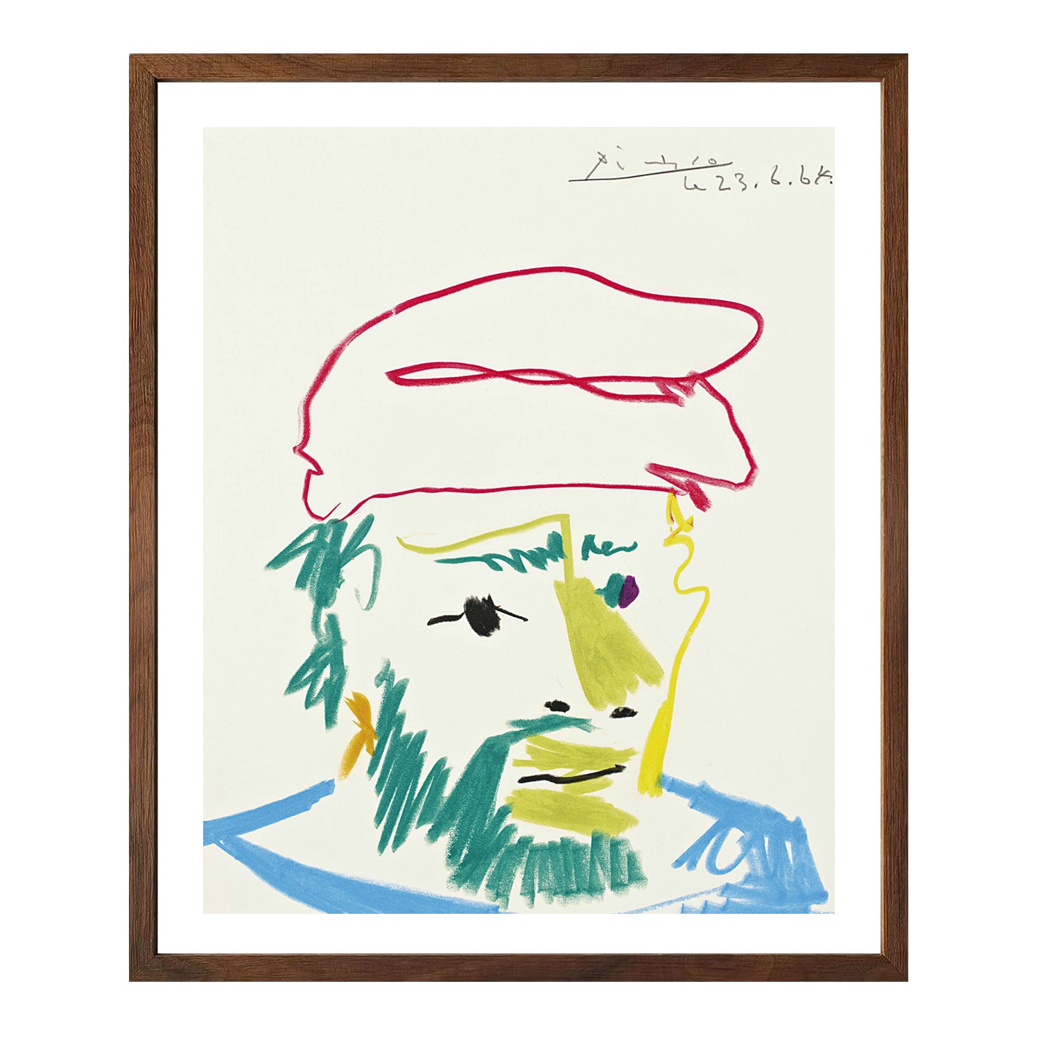 Pablo Picasso Wall Art Head Of A Man Poster Framed Art