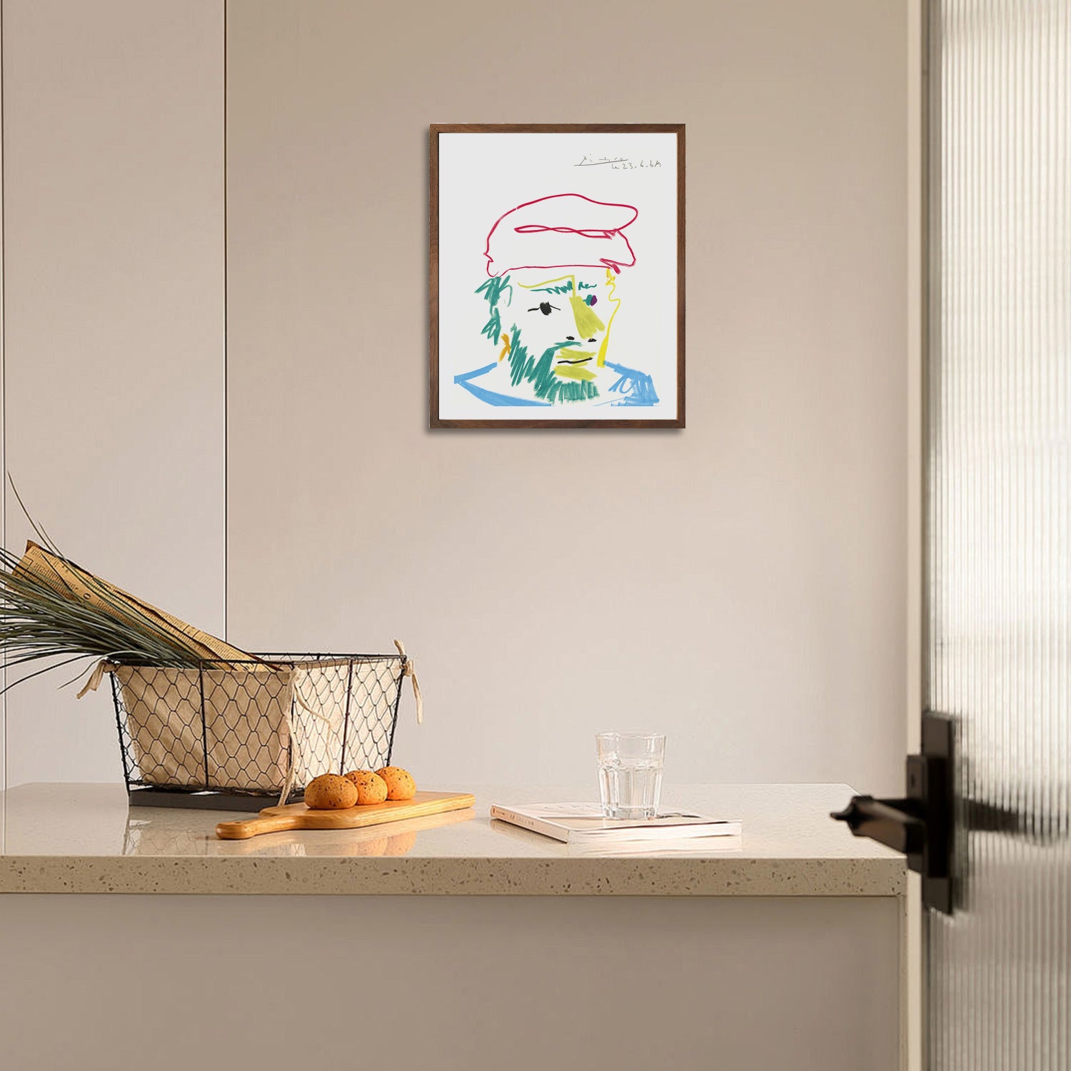 Pablo Picasso Wall Art Head Of A Man Poster Framed Art