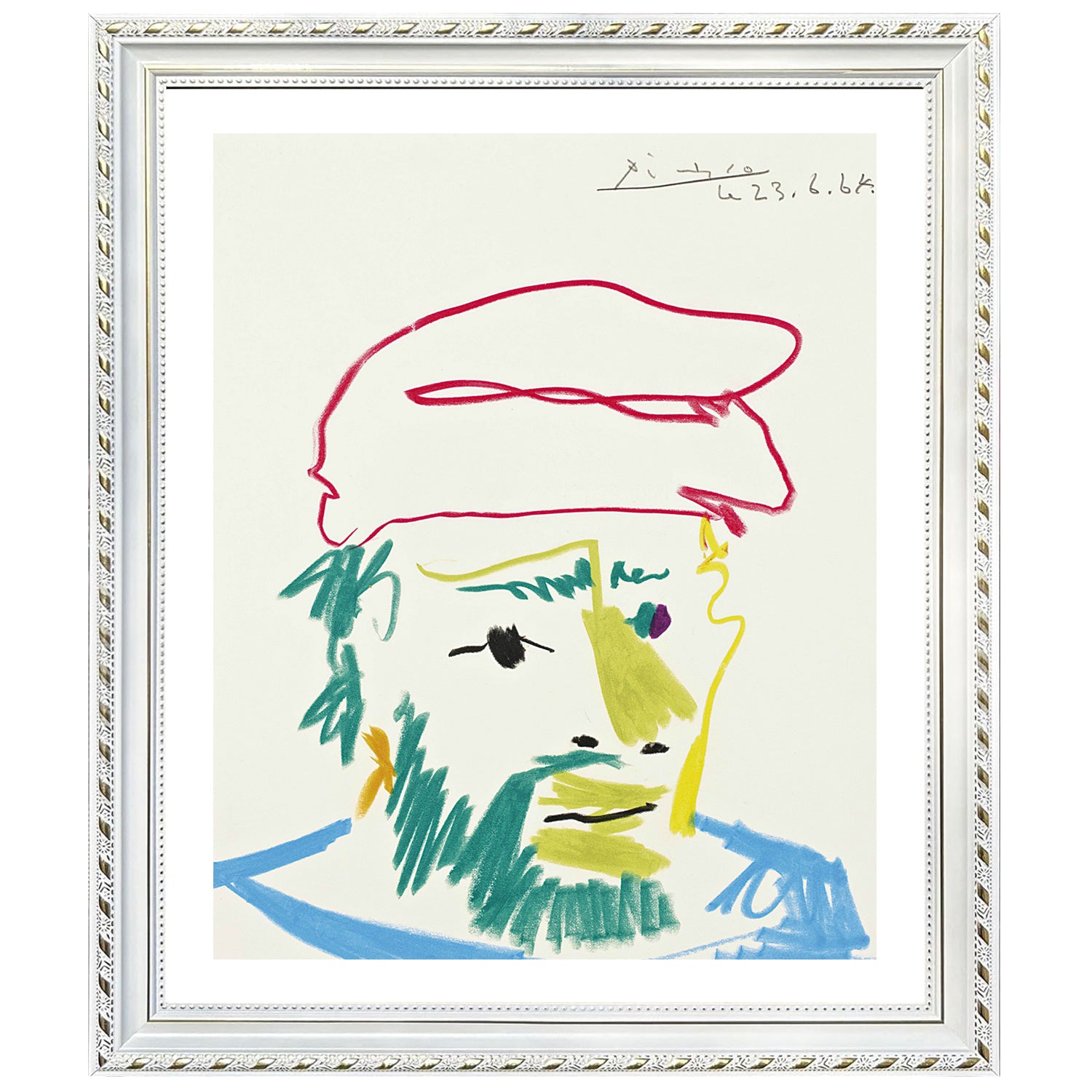 Pablo Picasso Wall Art Head Of A Man Poster Framed Art