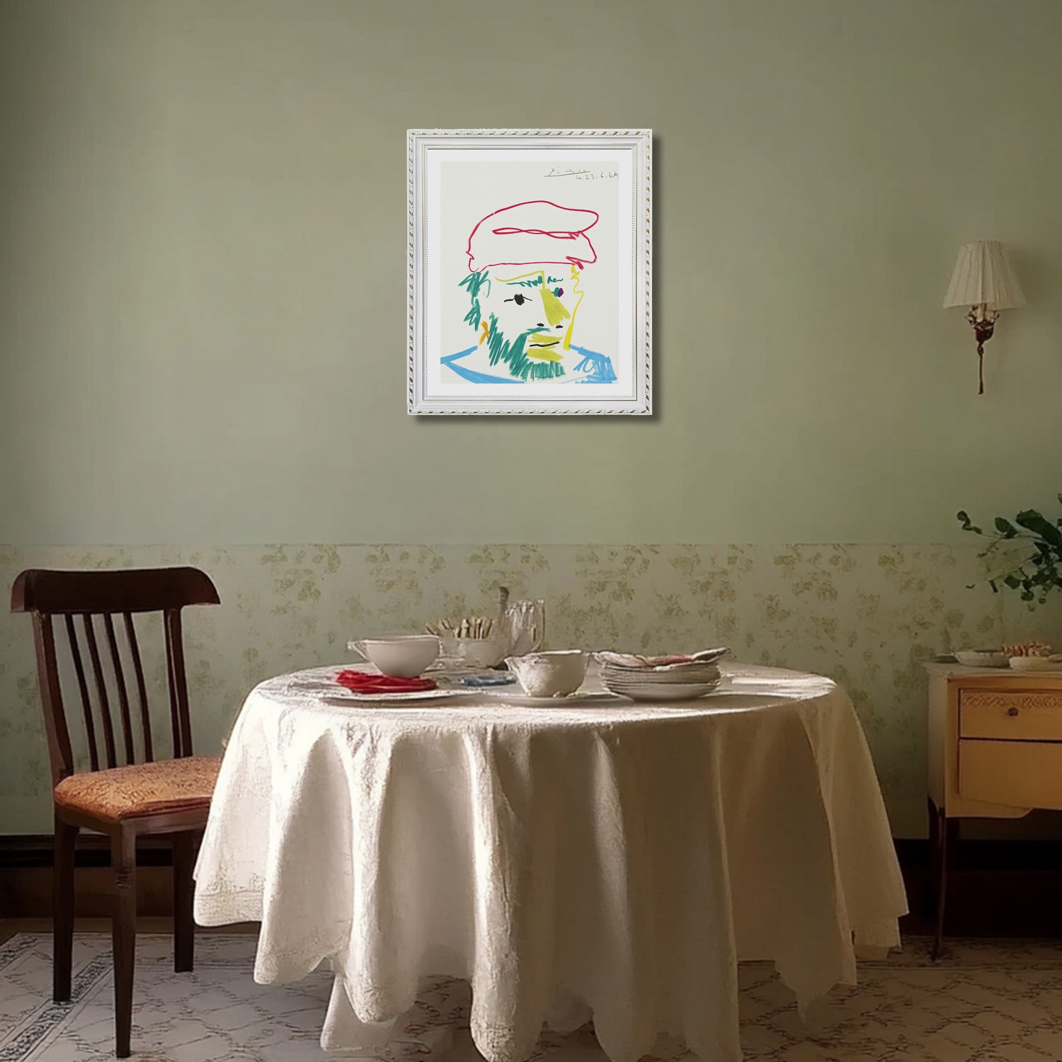 Pablo Picasso Wall Art Head Of A Man Poster Framed Art