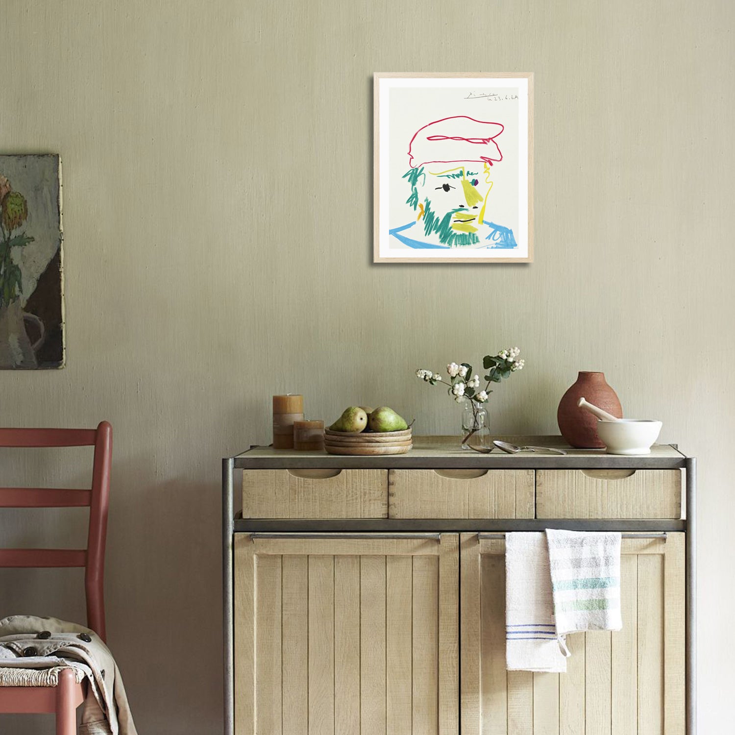 Pablo Picasso Wall Art Head Of A Man Poster Framed Art