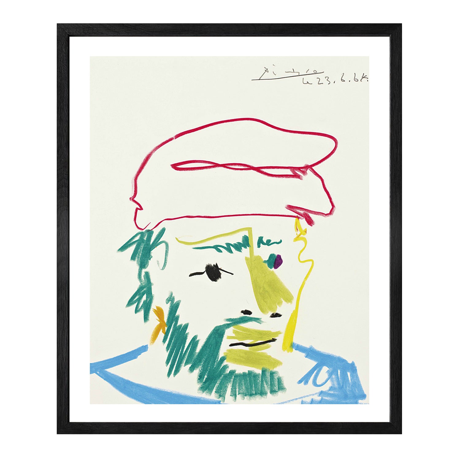 Pablo Picasso Wall Art Head Of A Man Poster Framed Art