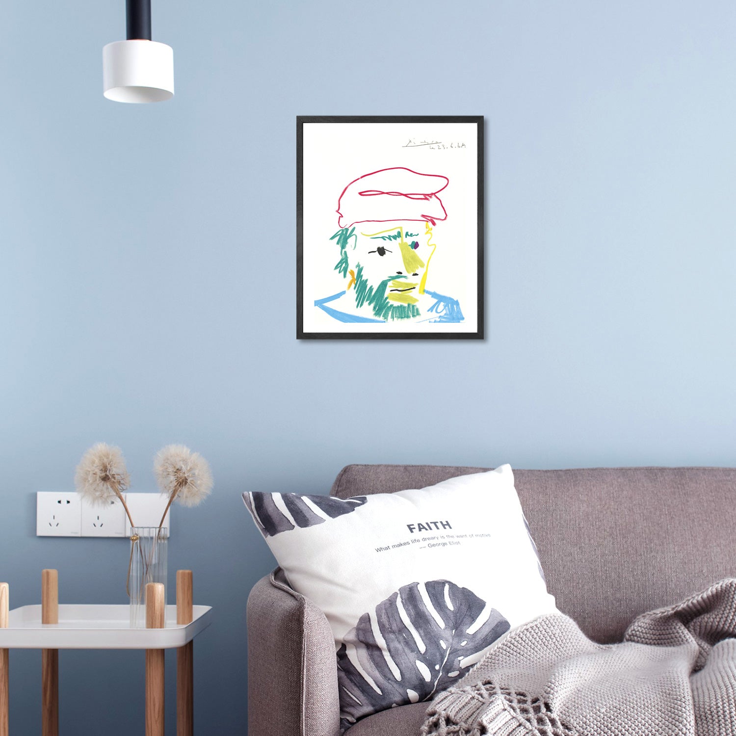 Pablo Picasso Wall Art Head Of A Man Poster Framed Art