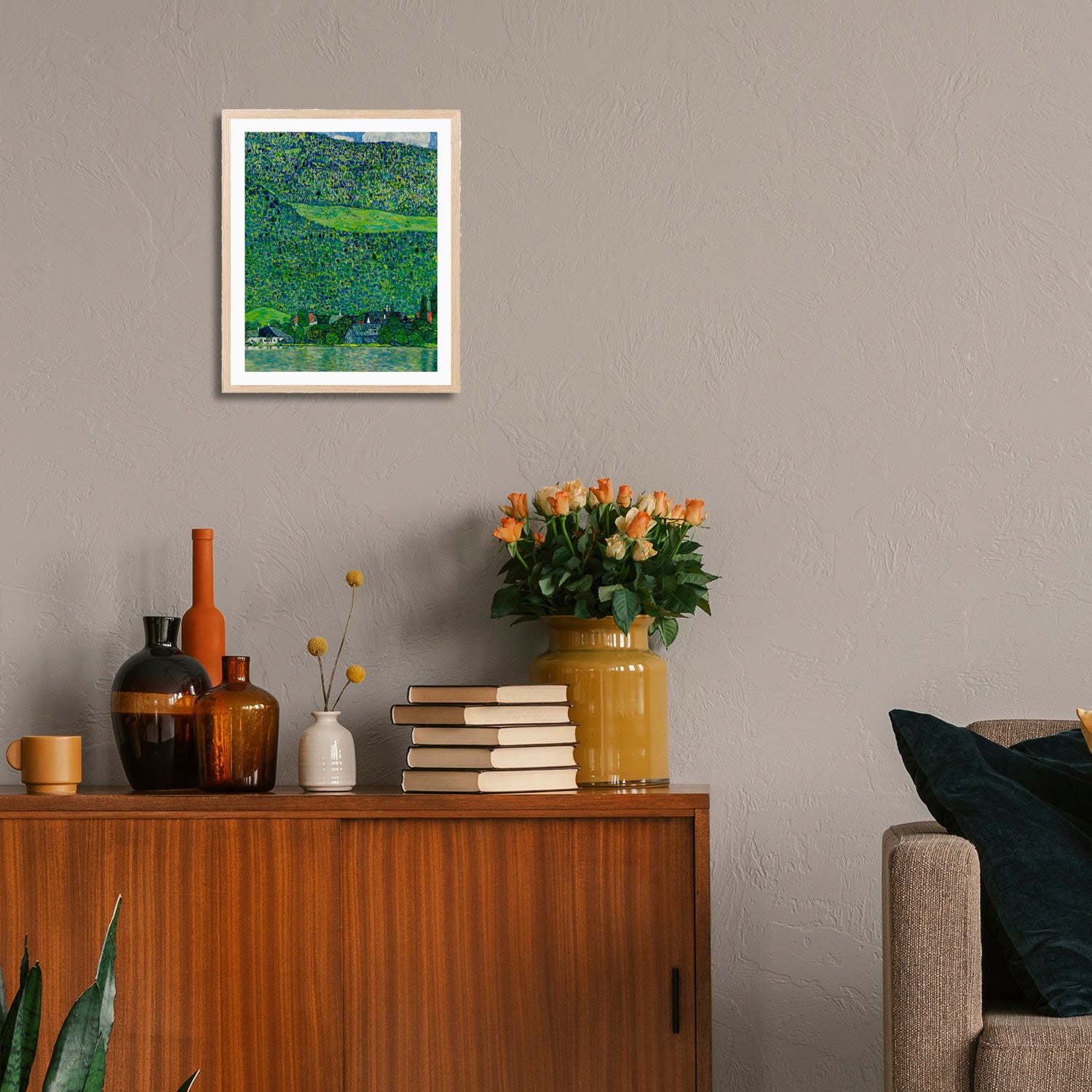 Gustav Klimt Wall Art Houses In Unterach On The Attersee Poster Framed Klimt Art