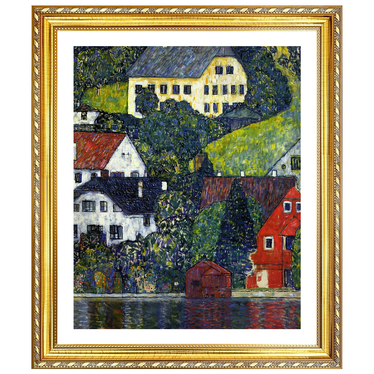 Gustav Klimt Wall Art Houses In Unterach On The Attersee Poster Framed Klimt Art