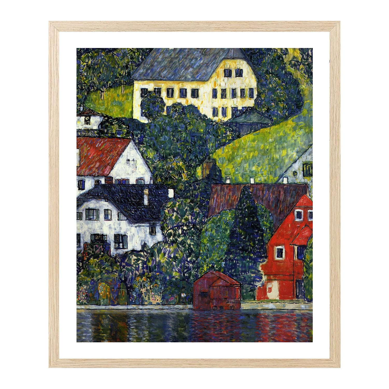 Gustav Klimt Wall Art Houses In Unterach On The Attersee Poster Framed Klimt Art