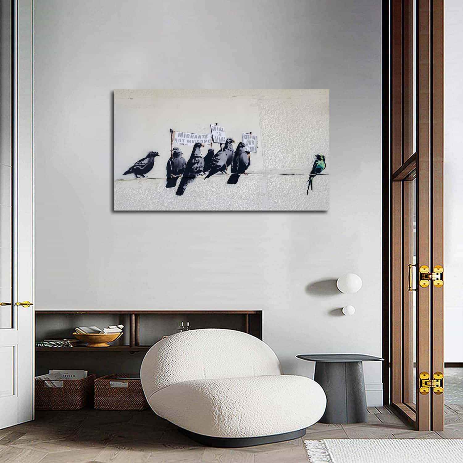 Immigration birds Canvas Art