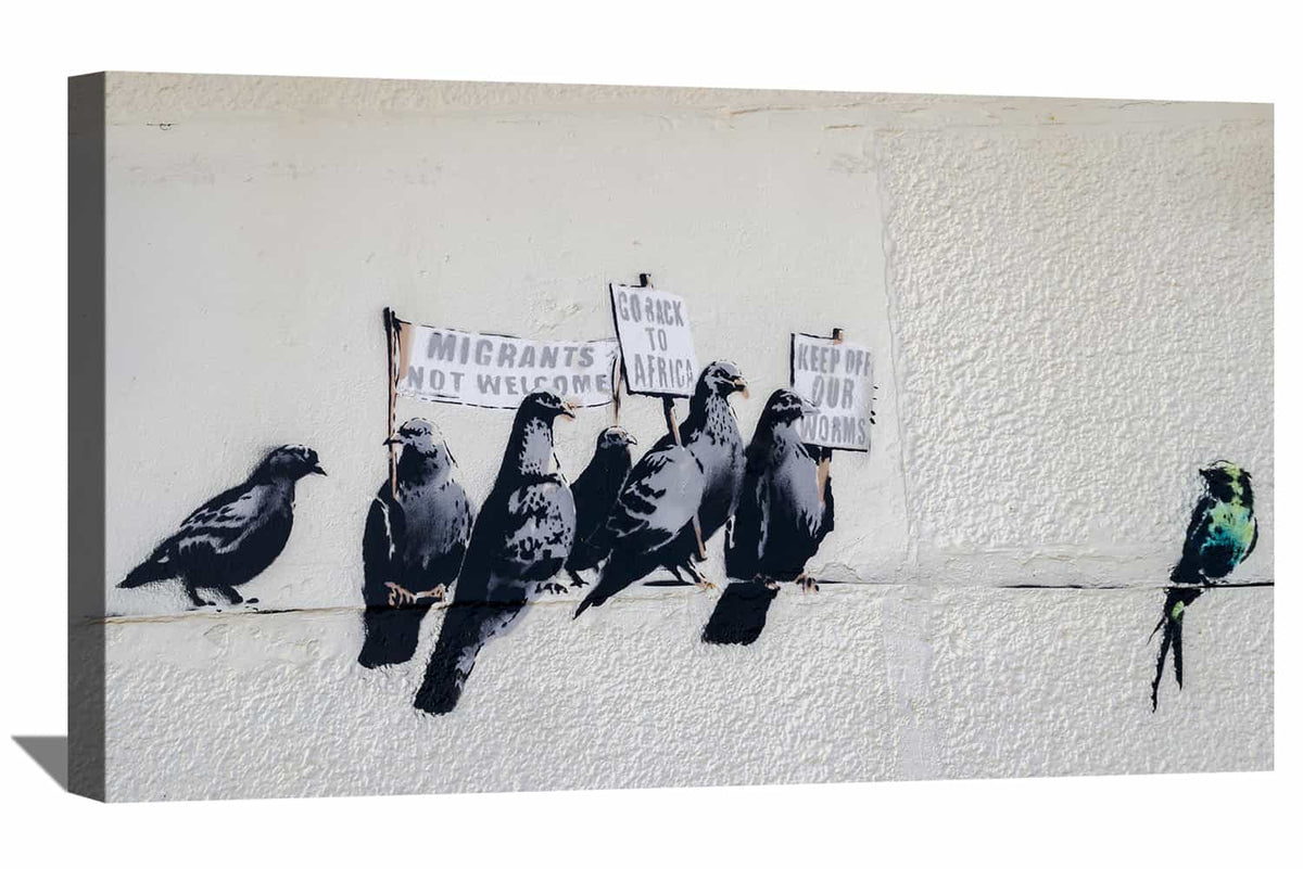 Immigration birds Canvas Art
