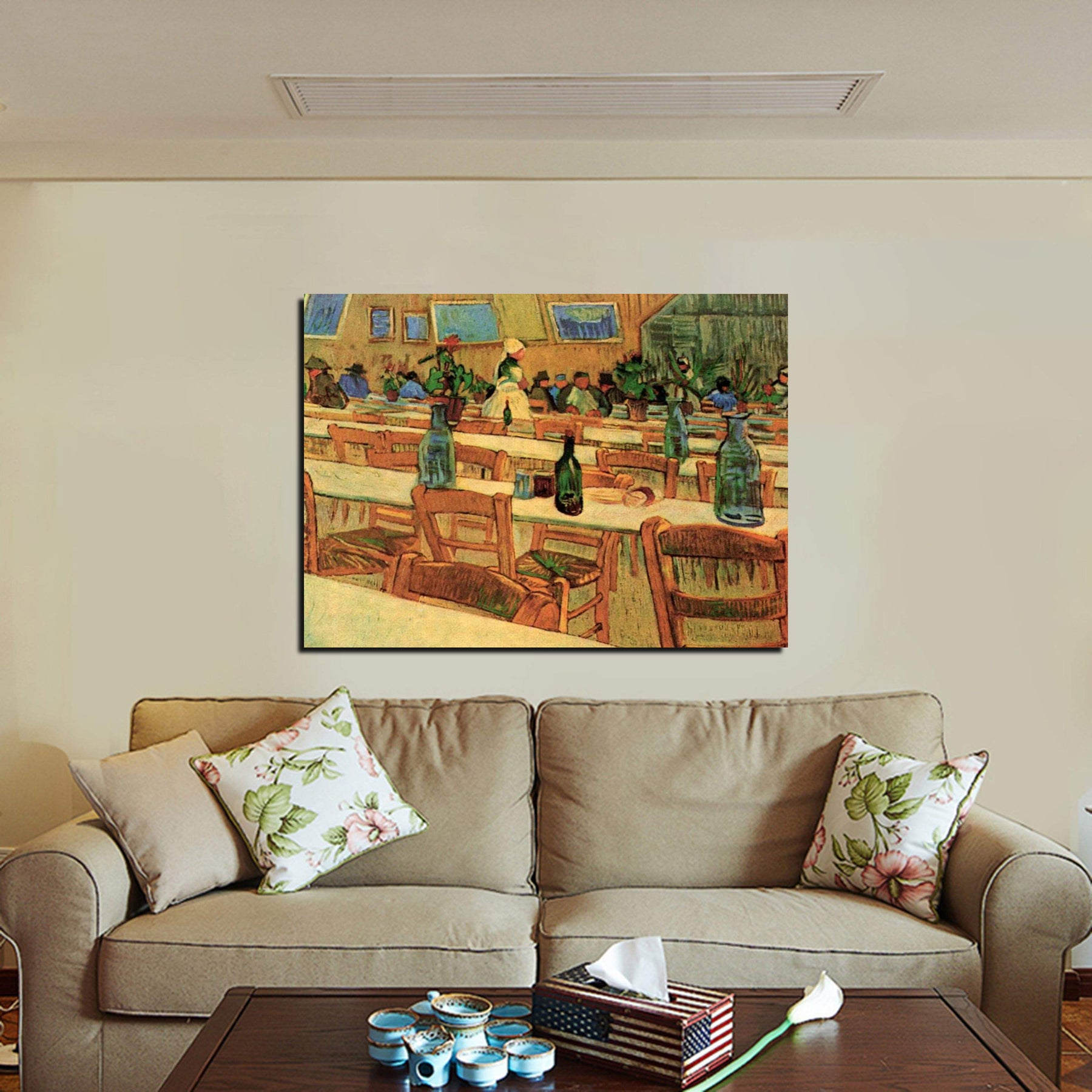 Interior Of The Restaurant Carrel In Arles Canvas Art