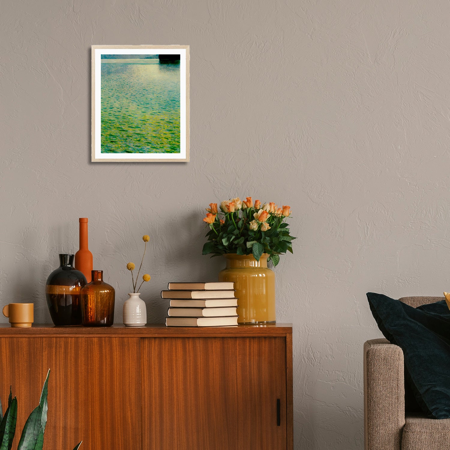 Gustav Klimt Wall Art Island On The Attersee Poster Framed Klimt Art