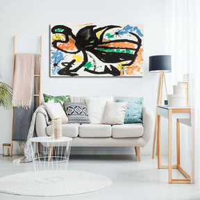 Signerad Med With Floral Seal Canvas Art