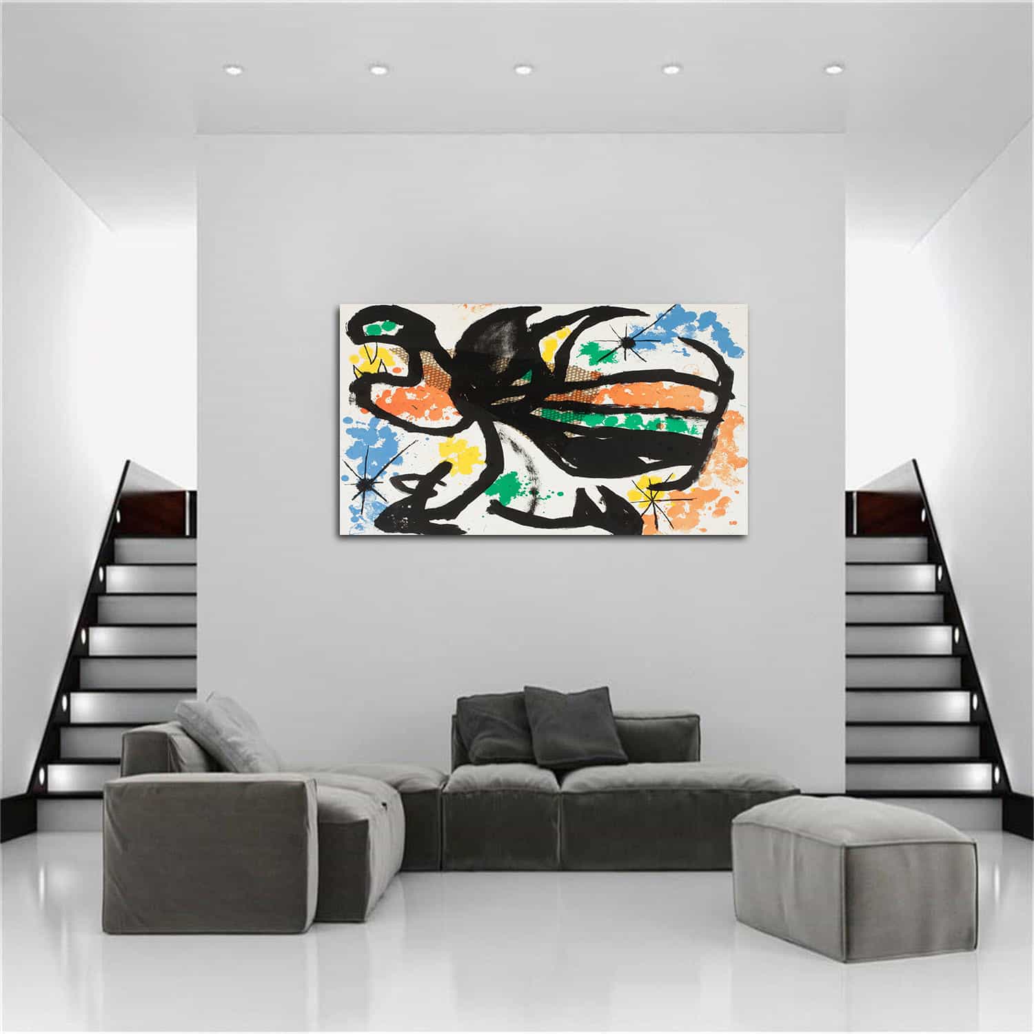 Signerad Med With Floral Seal Canvas Art