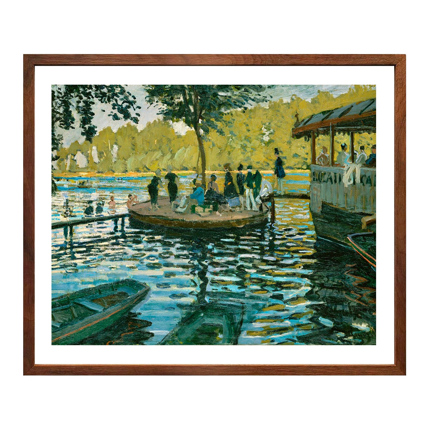 Claude Monet Wall Art La Grenouillere Poster Framed