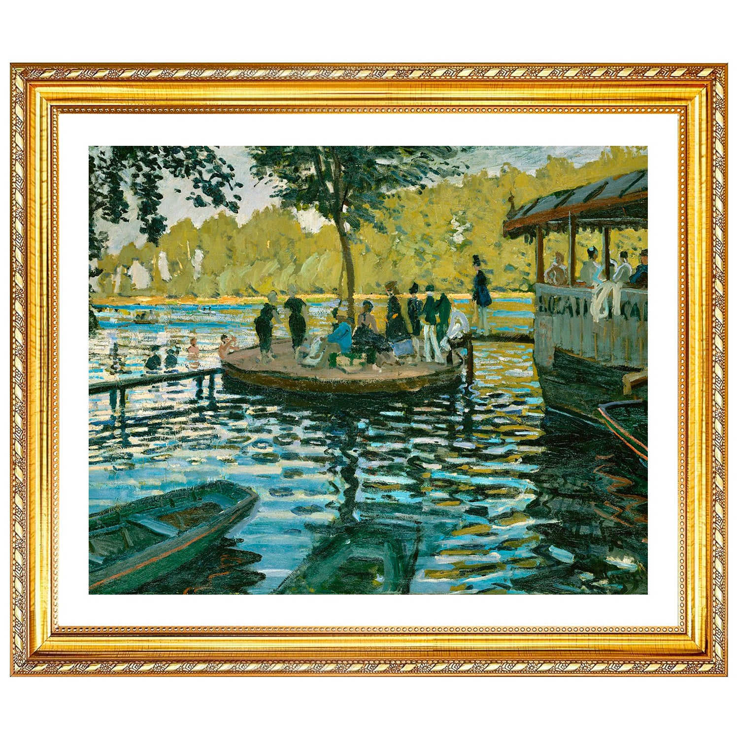 Claude Monet Wall Art La Grenouillere Poster Framed
