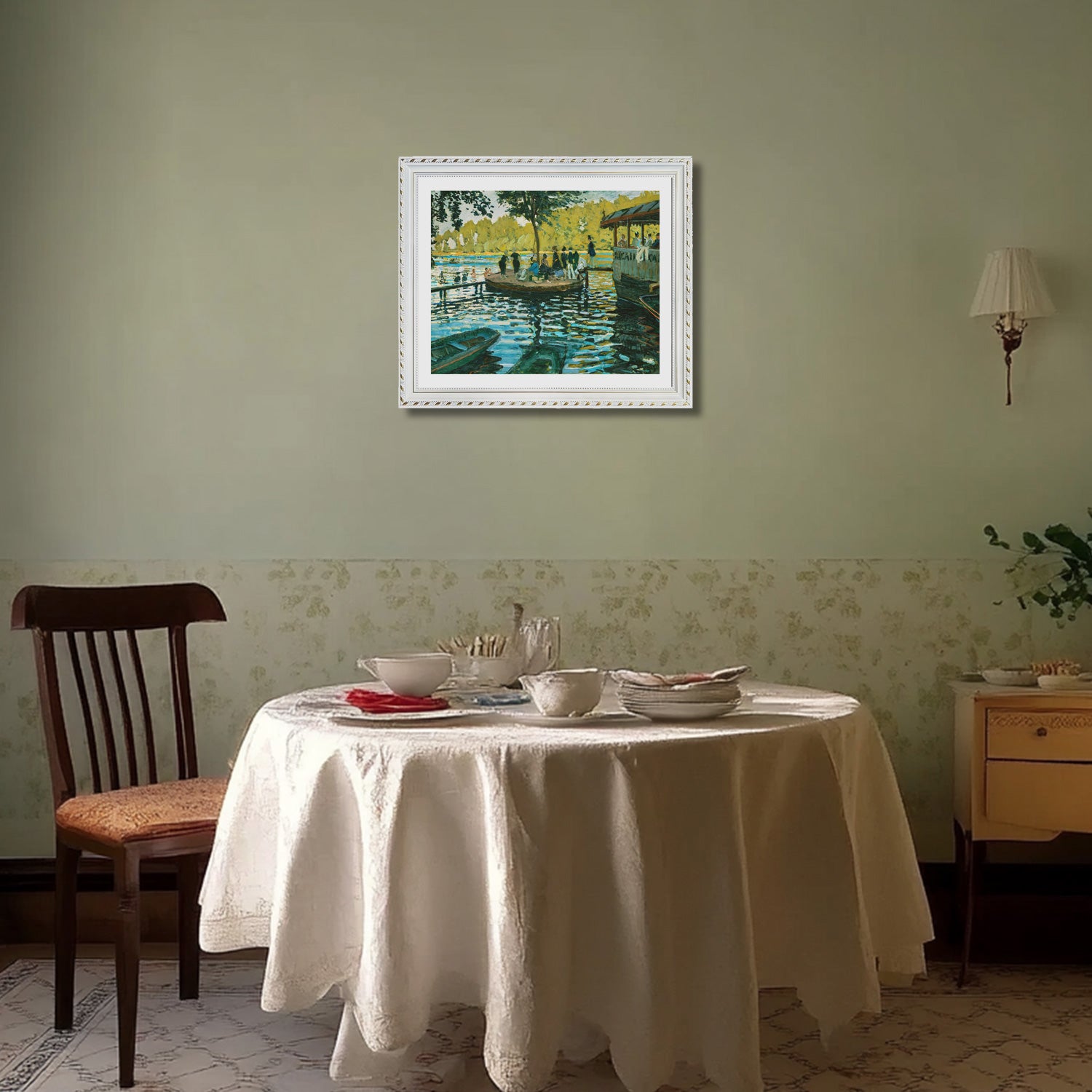 Claude Monet Wall Art La Grenouillere Poster Framed