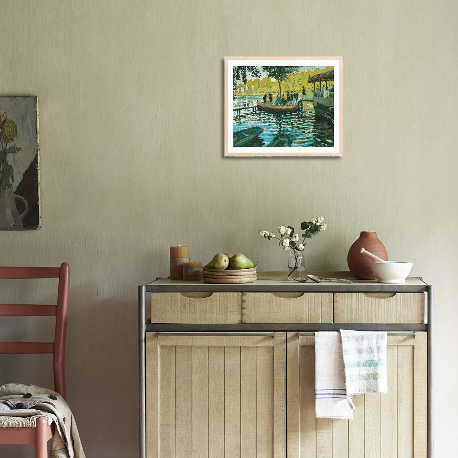 Claude Monet Wall Art La Grenouillere Poster Framed