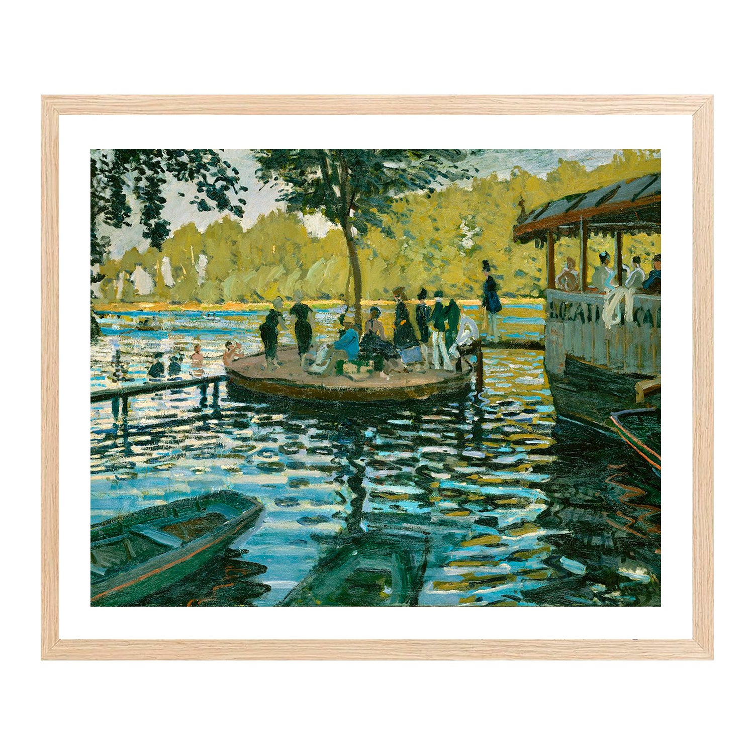 Claude Monet Wall Art La Grenouillere Poster Framed