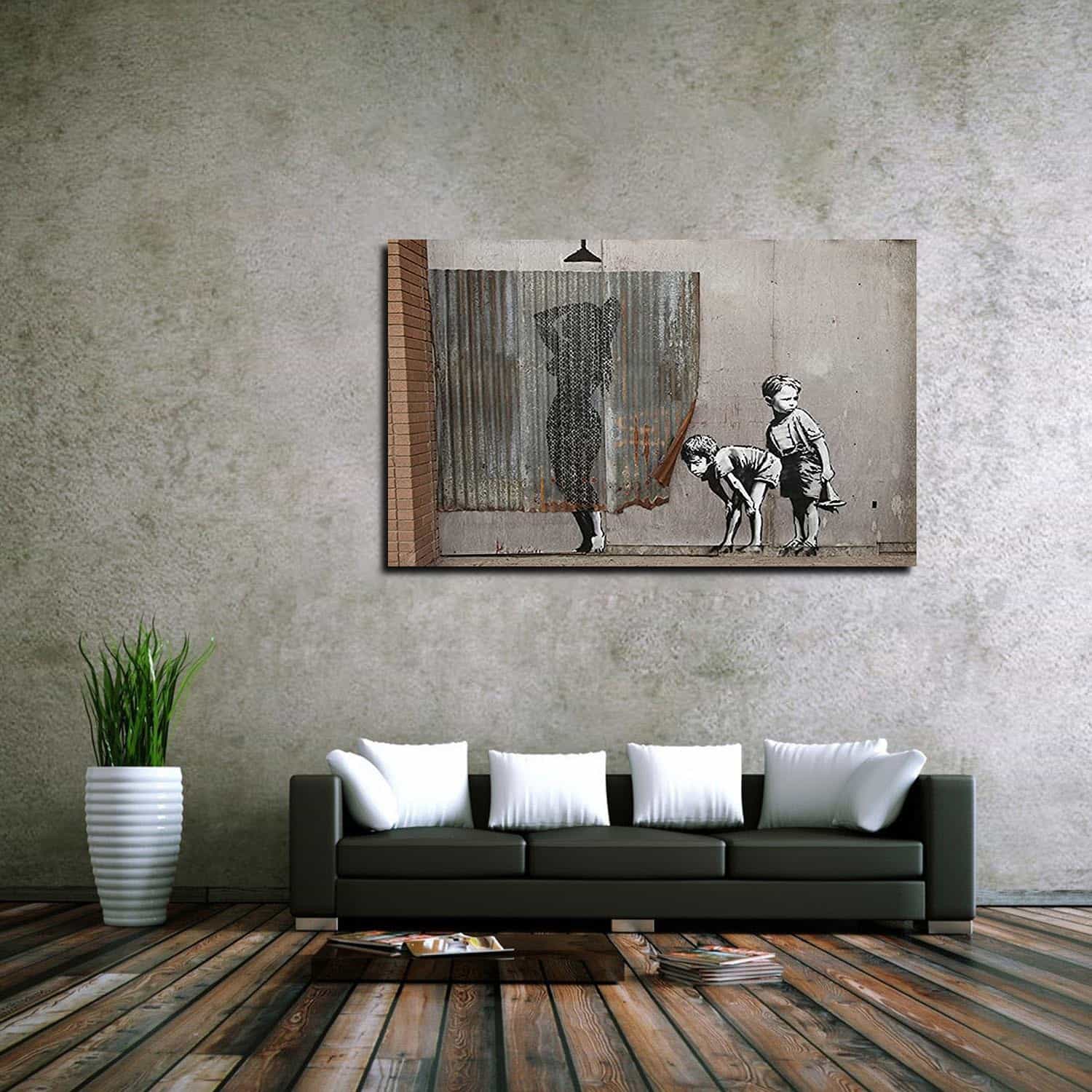 Lady Shower Canvas Art