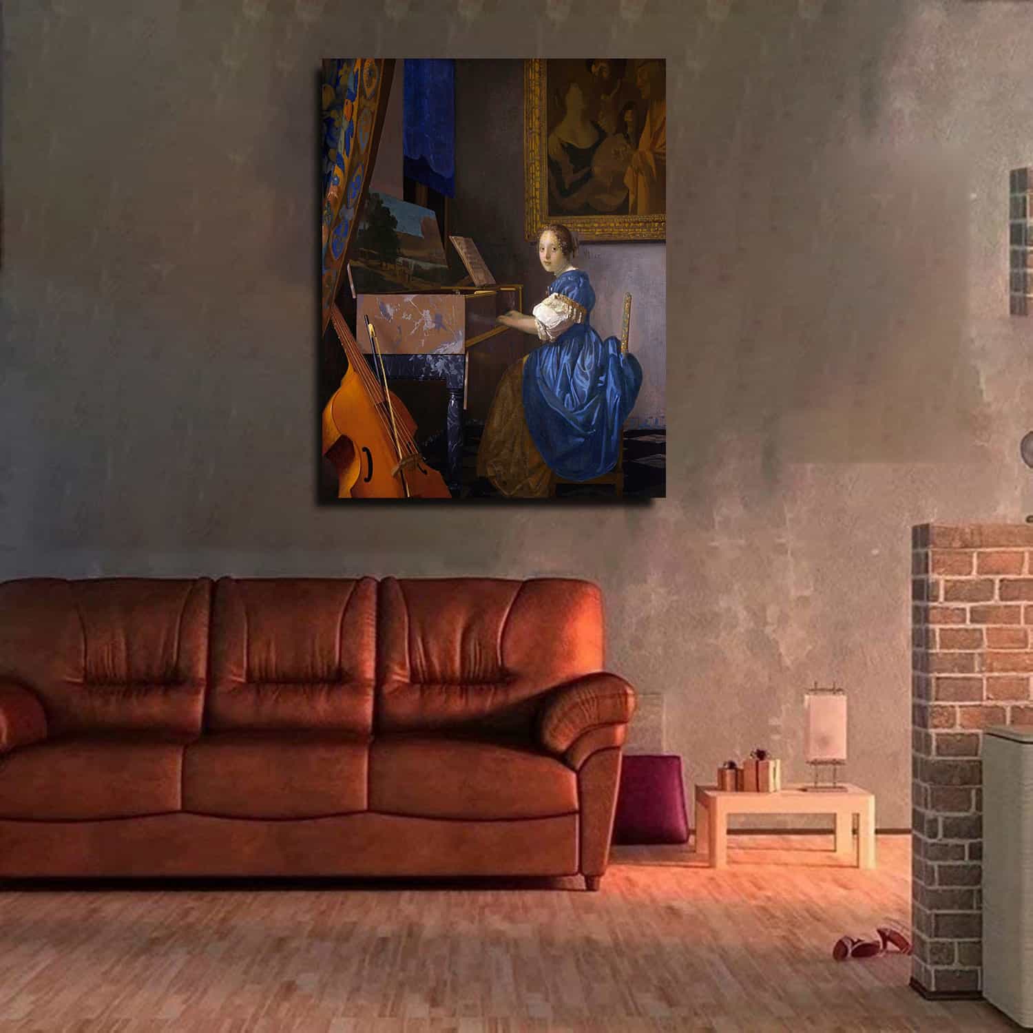 Lady Seated at a Virginal Canvas Art