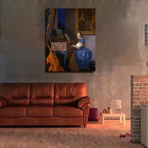 Lady Seated at a Virginal Canvas Art